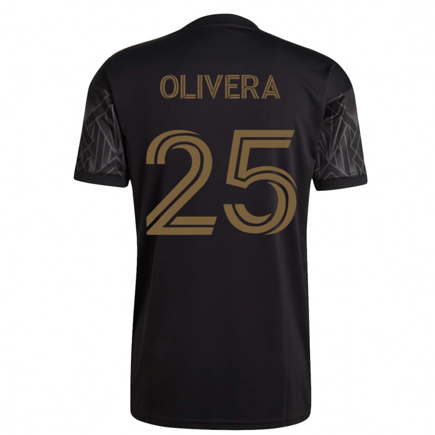 キッズフットボールクリスティアン・オリベラ#25黒ホームシャツ2023/24ジャージーユニフォーム