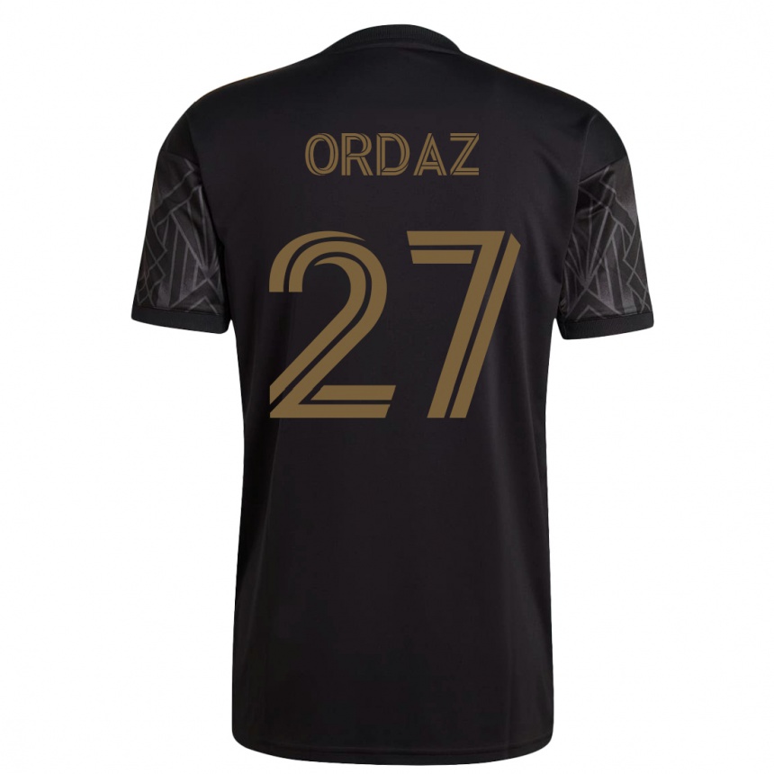 キッズフットボールネイサン・オルダ#27黒ホームシャツ2023/24ジャージーユニフォーム