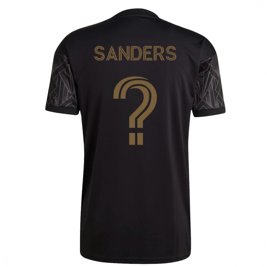 キッズフットボールエイドリアン・サンダース#0黒ホームシャツ2023/24ジャージーユニフォーム