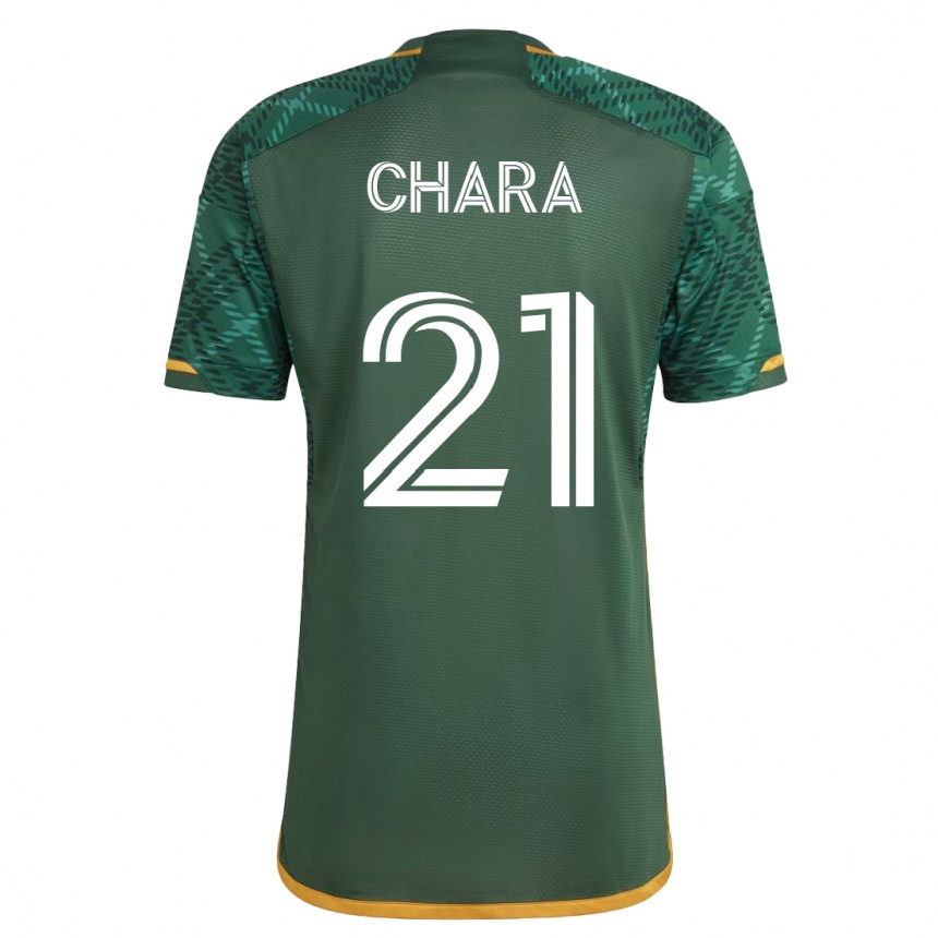 キッズフットボールディエゴ・チャラ#21緑ホームシャツ2023/24ジャージーユニフォーム