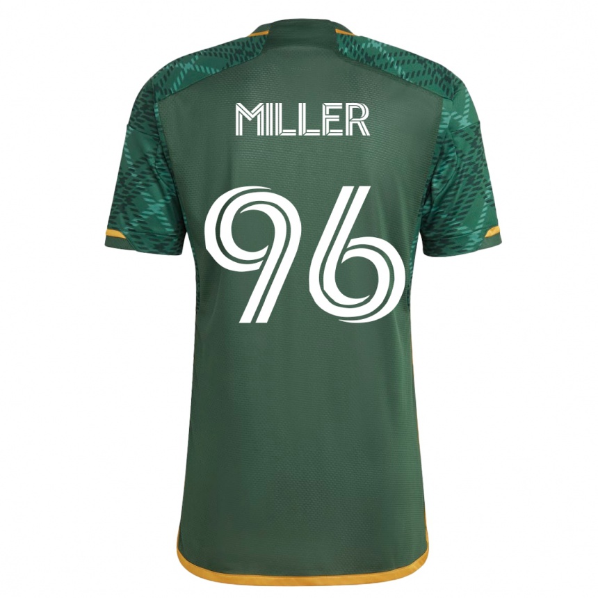 キッズフットボールカーバー・ギャレット・ミラー#96緑ホームシャツ2023/24ジャージーユニフォーム