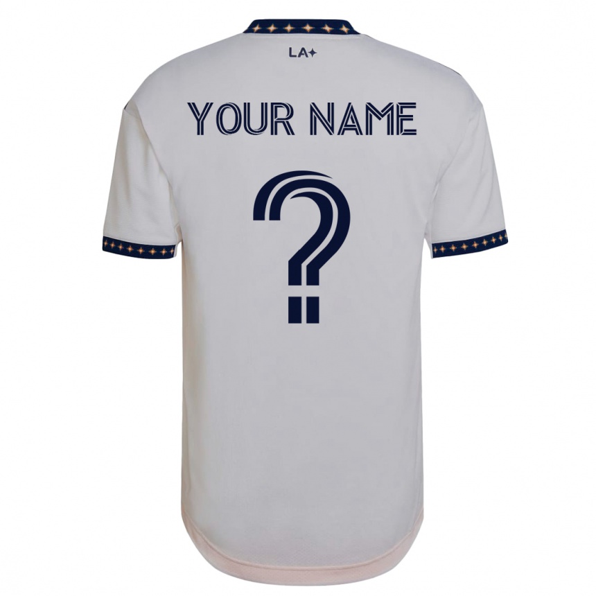 キッズフットボールあなたの名前#0白ホームシャツ2023/24ジャージーユニフォーム