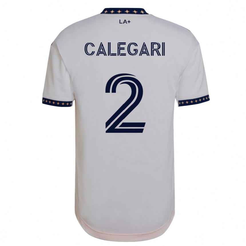 キッズフットボールルーカス・カレガーリ#2白ホームシャツ2023/24ジャージーユニフォーム