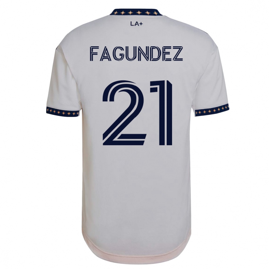 キッズフットボールディエゴ・ファグンデス#21白ホームシャツ2023/24ジャージーユニフォーム