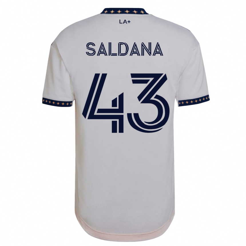 キッズフットボールアダム・サルダナ #43白ホームシャツ2023/24ジャージーユニフォーム
