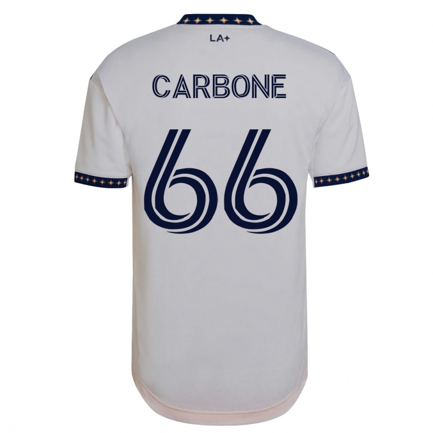 キッズフットボールマテオ・カルボーネ#66白ホームシャツ2023/24ジャージーユニフォーム