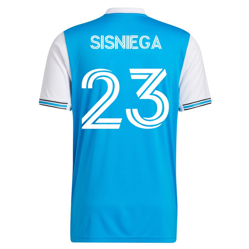 キッズフットボールパブロ・シスニエガ#23青ホームシャツ2023/24ジャージーユニフォーム