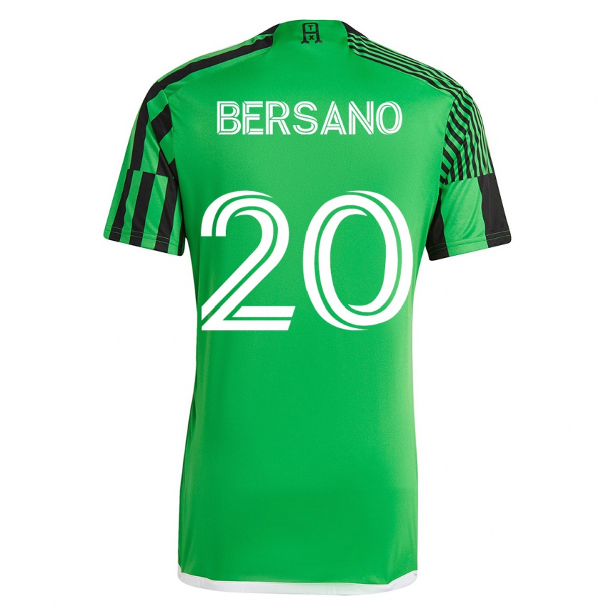 キッズフットボールマット・ベルサーノ#20グリーンブラックホームシャツ2023/24ジャージーユニフォーム