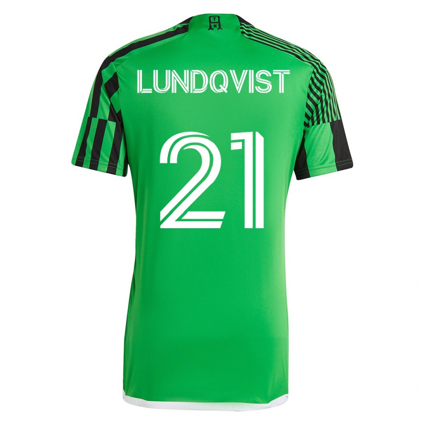 キッズフットボールアダム・ランドクヴィスト#21グリーンブラックホームシャツ2023/24ジャージーユニフォーム
