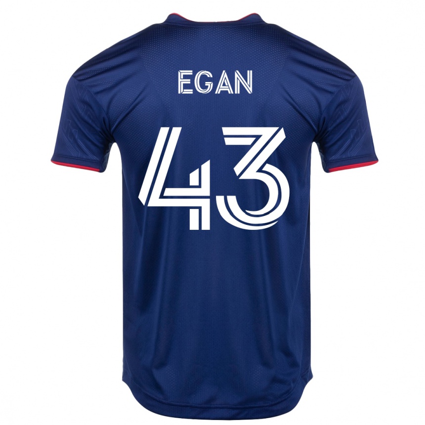 キッズフットボールノア・イーガン#43ネイビーホームシャツ2023/24ジャージーユニフォーム