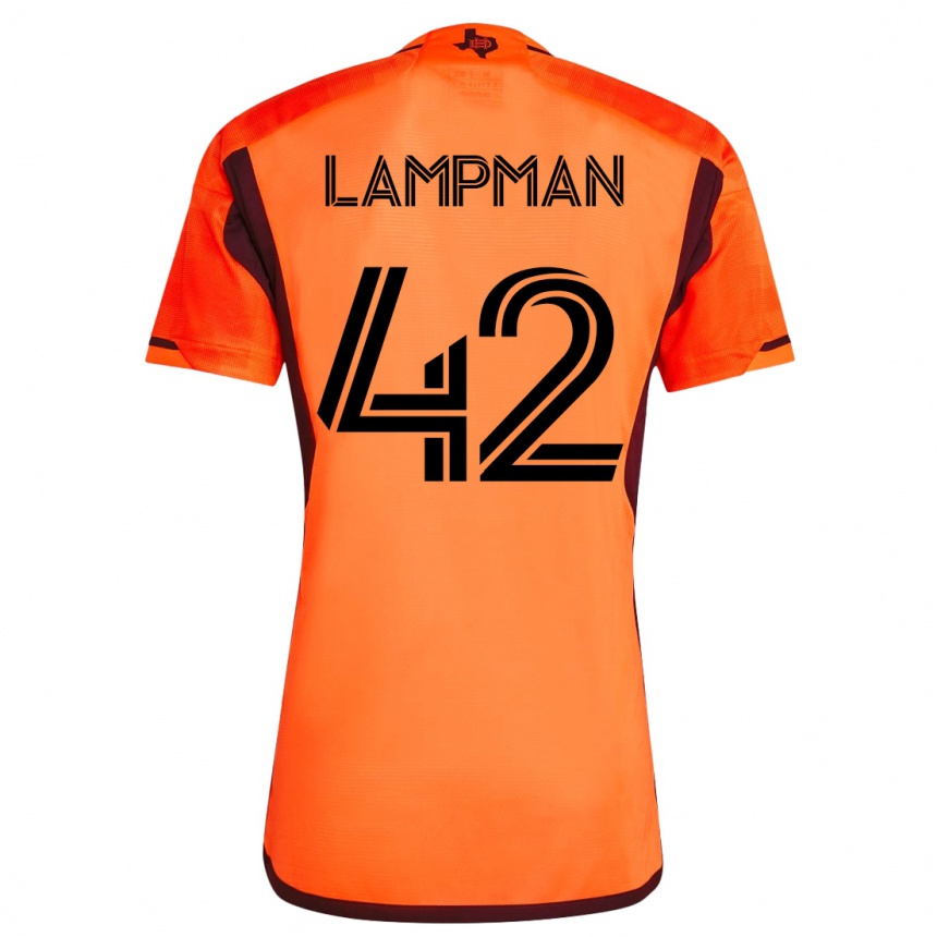キッズフットボールタテ・ランプマン#42オレンジホームシャツ2023/24ジャージーユニフォーム