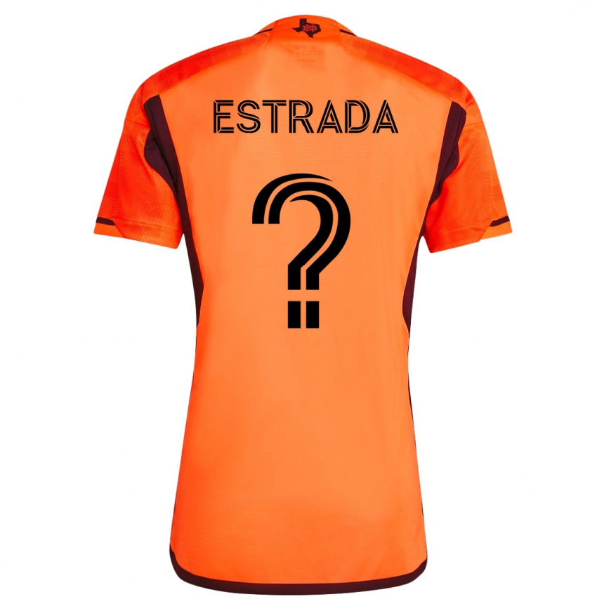 キッズフットボールホルヘ・エストラーダ#0オレンジホームシャツ2023/24ジャージーユニフォーム