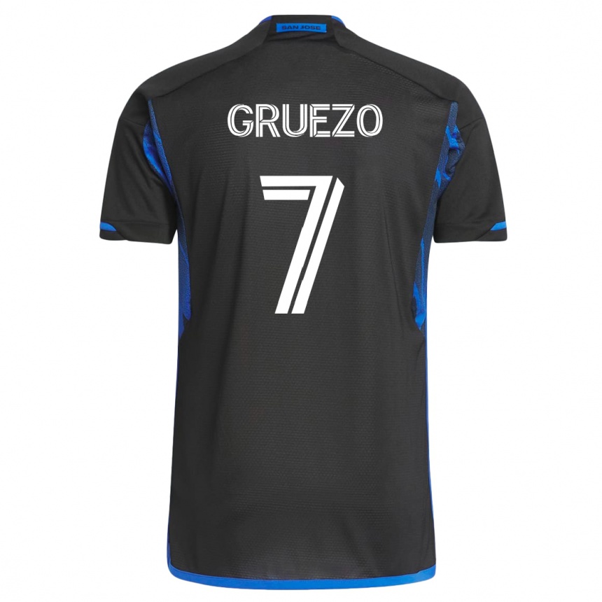 キッズフットボールカルロス・アルマンド・グルエソ・アルボ#7青黒ホームシャツ2023/24ジャージーユニフォーム