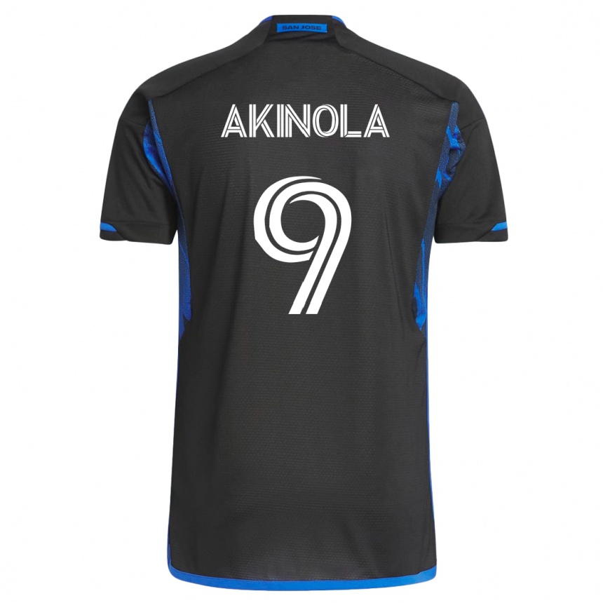 キッズフットボールエイオ・アキノラ#9青黒ホームシャツ2023/24ジャージーユニフォーム