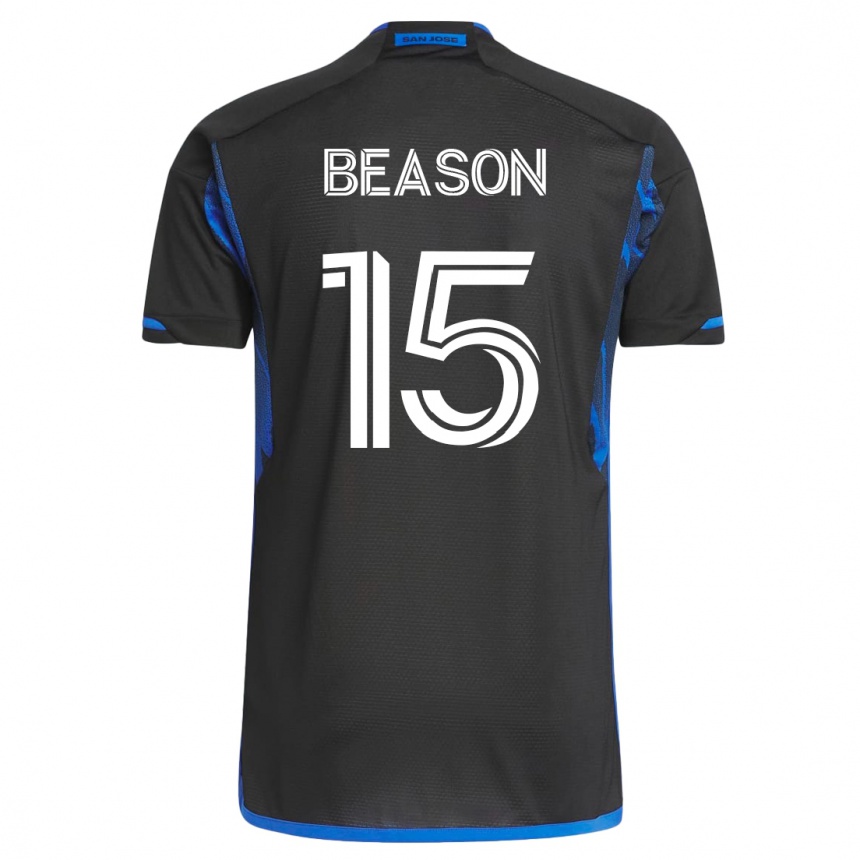 キッズフットボールタナー・ビーソン#15青黒ホームシャツ2023/24ジャージーユニフォーム