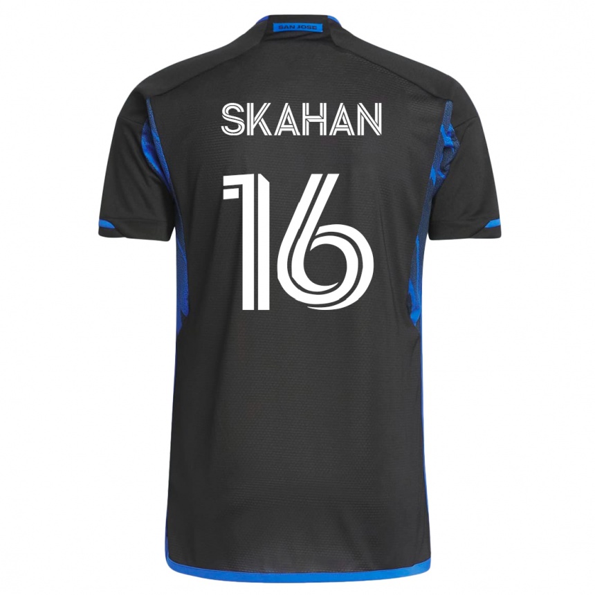 キッズフットボールジャック・スカハン#16青黒ホームシャツ2023/24ジャージーユニフォーム