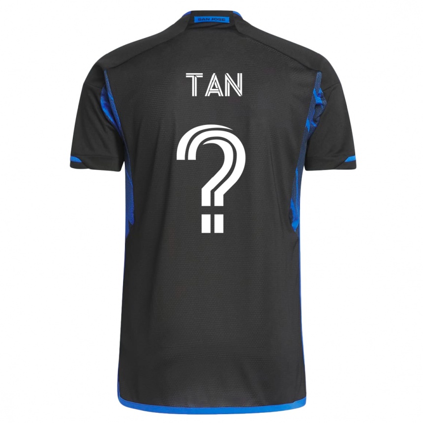 キッズフットボールオリバー・タン#0青黒ホームシャツ2023/24ジャージーユニフォーム