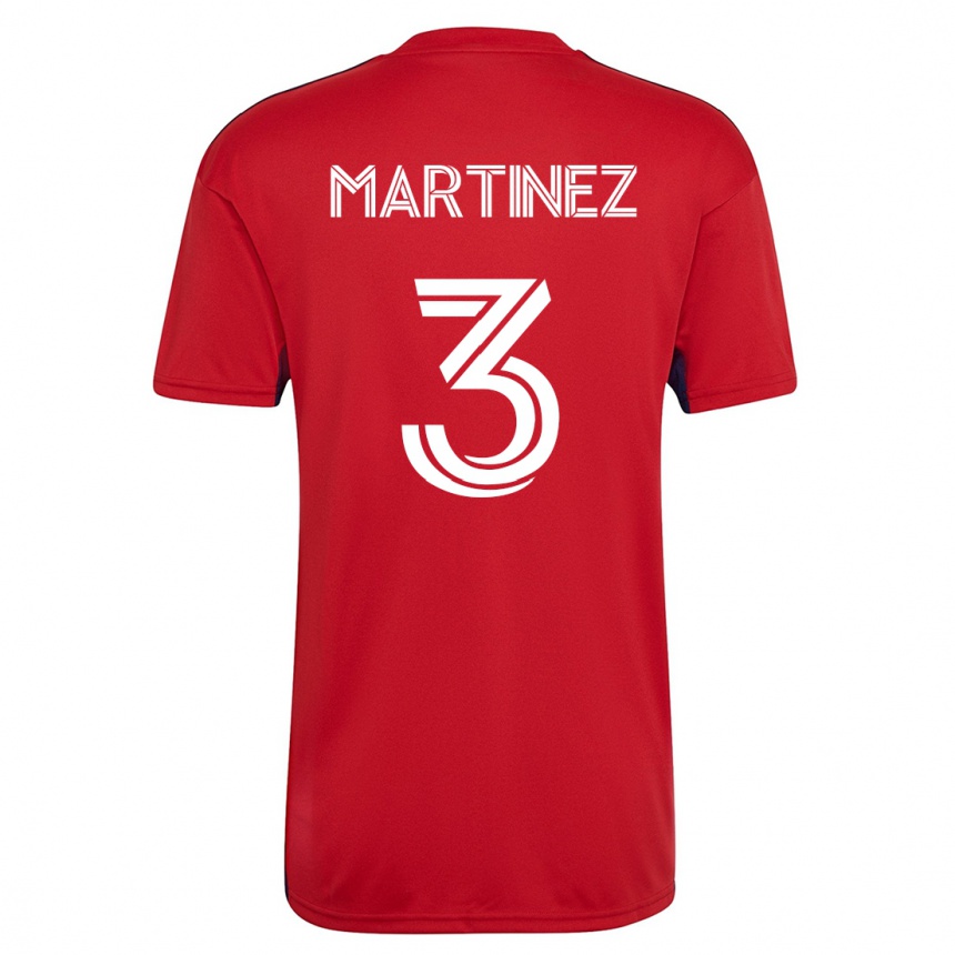 キッズフットボールホセ・アントニオ・マルティネス・ヒル#3赤ホームシャツ2023/24ジャージーユニフォーム