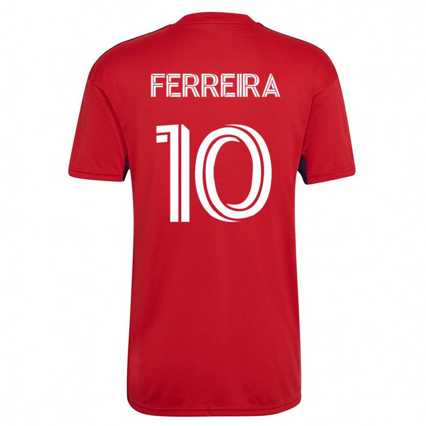 キッズフットボールヘスス・フェレイラ#10赤ホームシャツ2023/24ジャージーユニフォーム