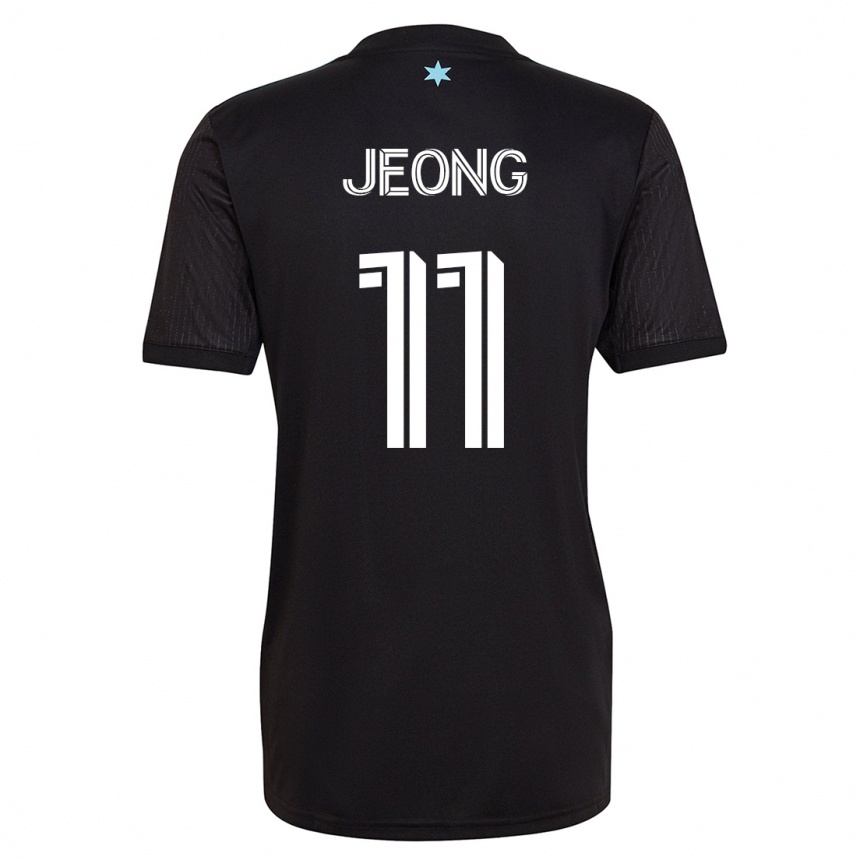 キッズフットボールジョン・サンビン#11黒ホームシャツ2023/24ジャージーユニフォーム