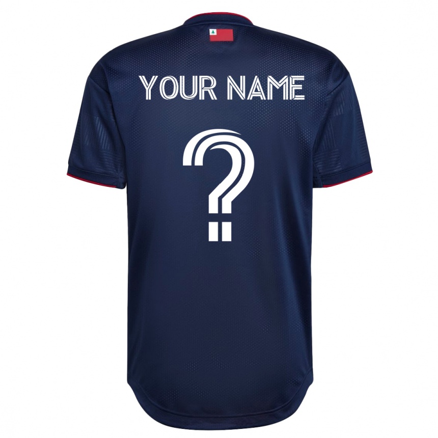 キッズフットボールあなたの名前#0ネイビーホームシャツ2023/24ジャージーユニフォーム
