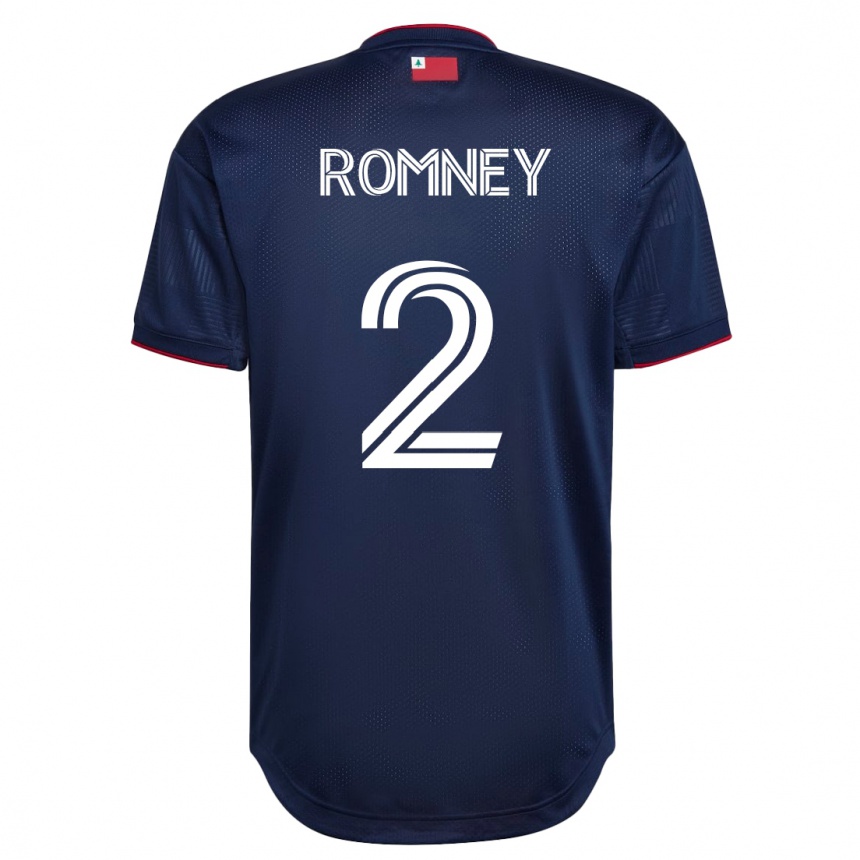 キッズフットボールデイヴ・ロムニー#2ネイビーホームシャツ2023/24ジャージーユニフォーム