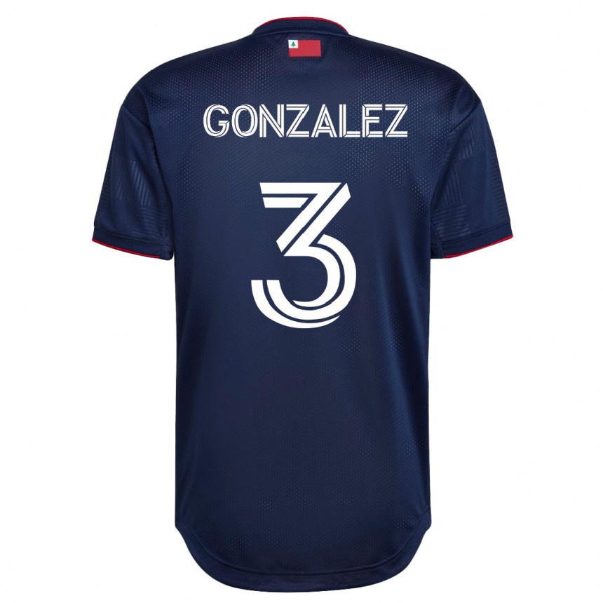 キッズフットボールオマール・ゴンザレス#3ネイビーホームシャツ2023/24ジャージーユニフォーム