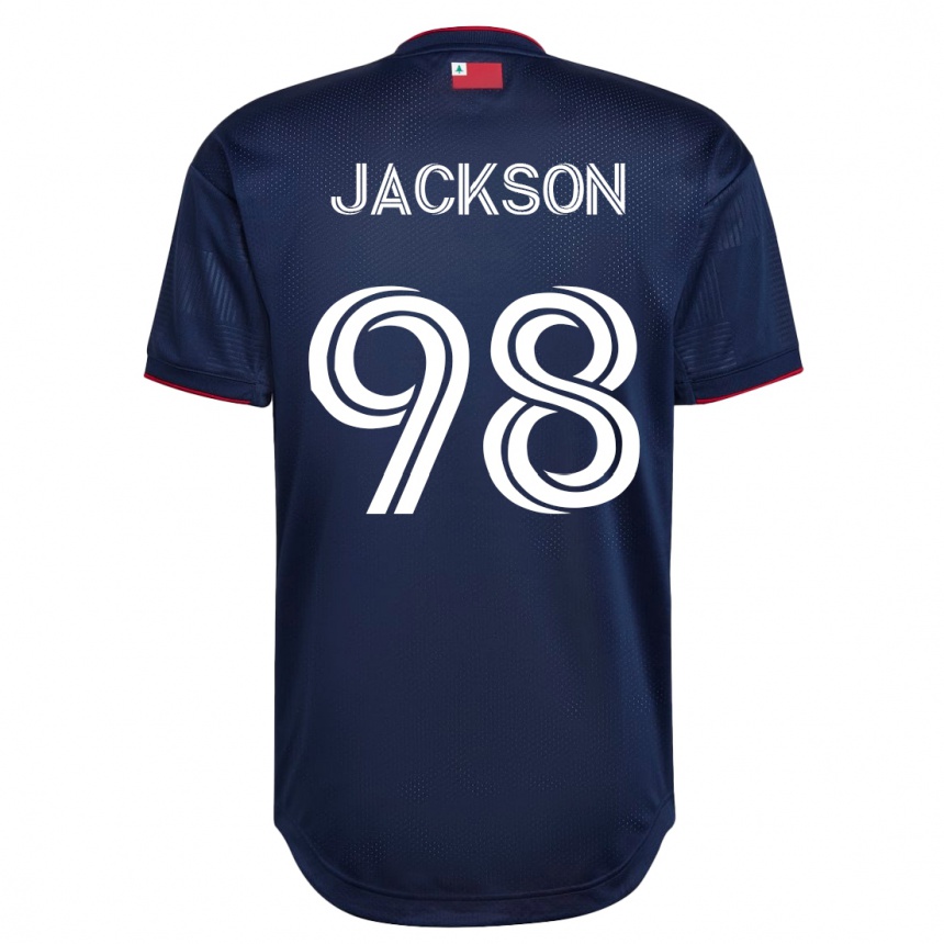 キッズフットボールジェイコブ・ジャクソン#98ネイビーホームシャツ2023/24ジャージーユニフォーム
