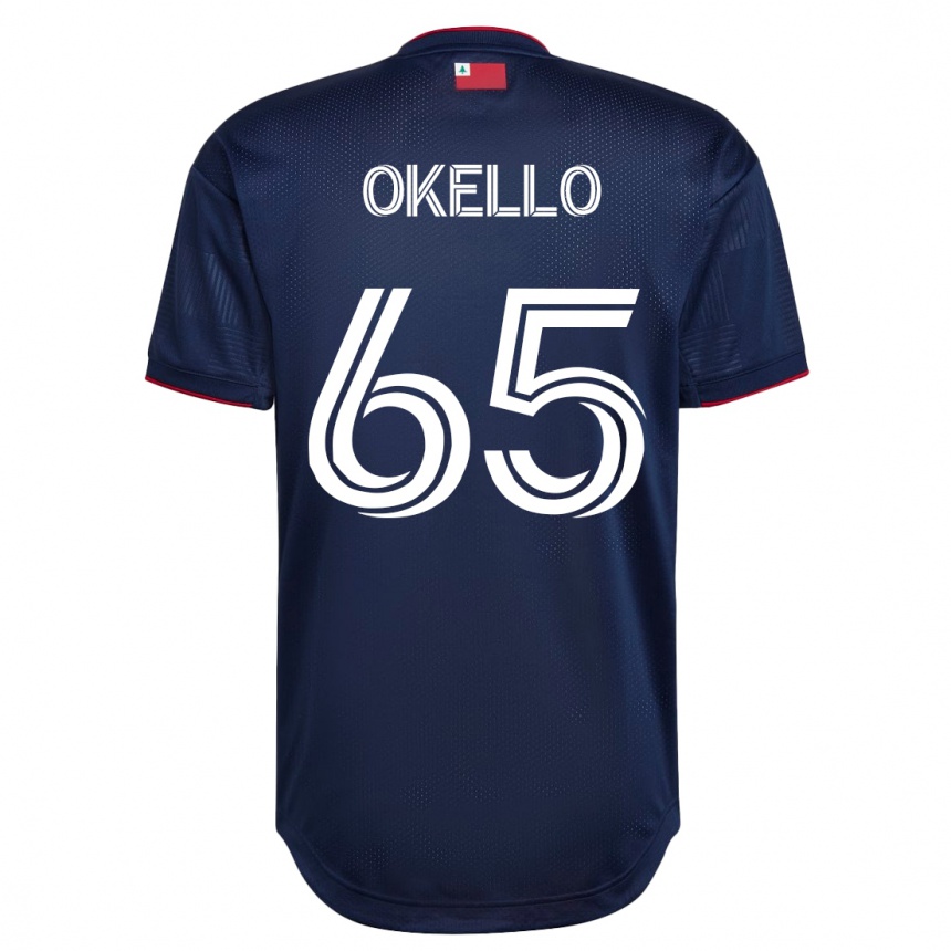 キッズフットボールノーブル・オケロ#65ネイビーホームシャツ2023/24ジャージーユニフォーム