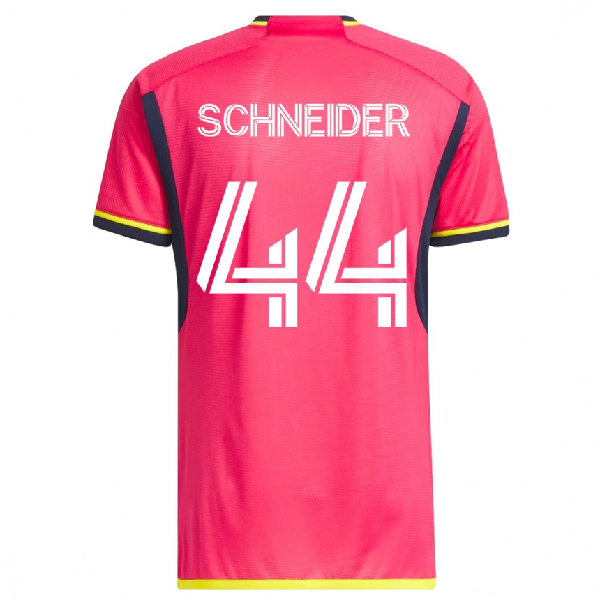 キッズフットボールマックス・シュナイダー#44ピンクホームシャツ2023/24ジャージーユニフォーム