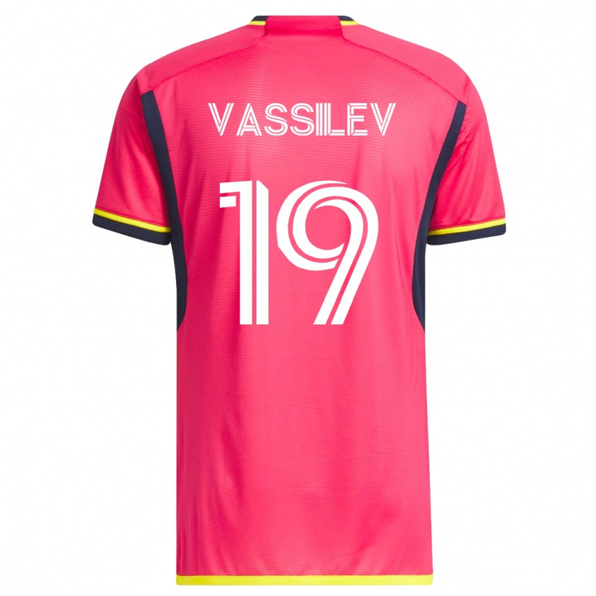 キッズフットボールインディアナ・ヴァシレフ#19ピンクホームシャツ2023/24ジャージーユニフォーム