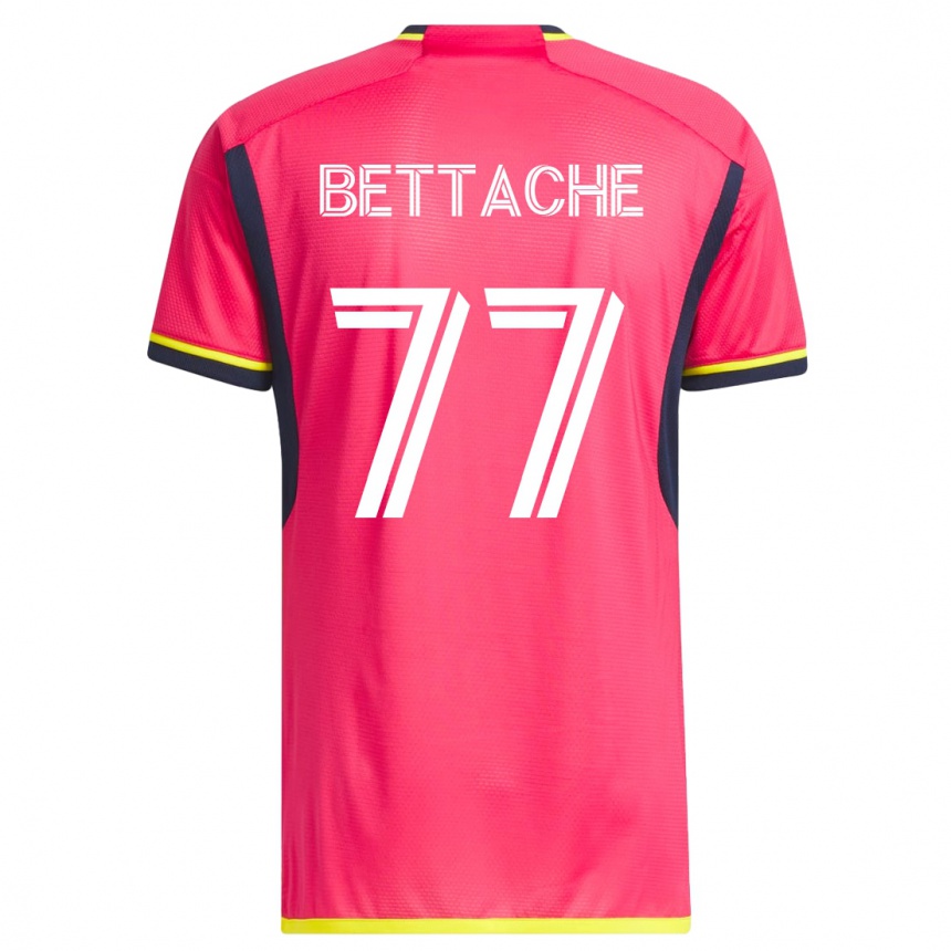 キッズフットボールファイサル・ベタシュ#77ピンクホームシャツ2023/24ジャージーユニフォーム