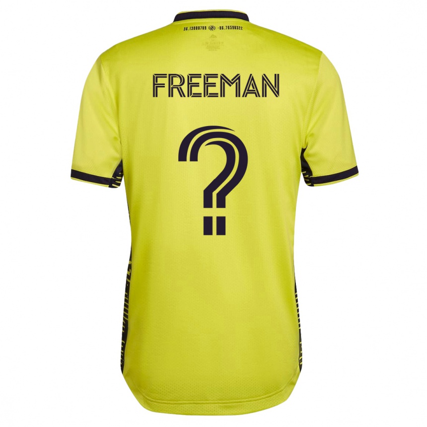 キッズフットボールタイラー・フリーマン#0イエローホームシャツ2023/24ジャージーユニフォーム