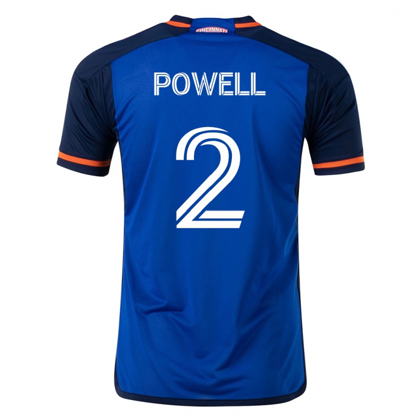 キッズフットボールアルヴァス・パウエル#2青ホームシャツ2023/24ジャージーユニフォーム
