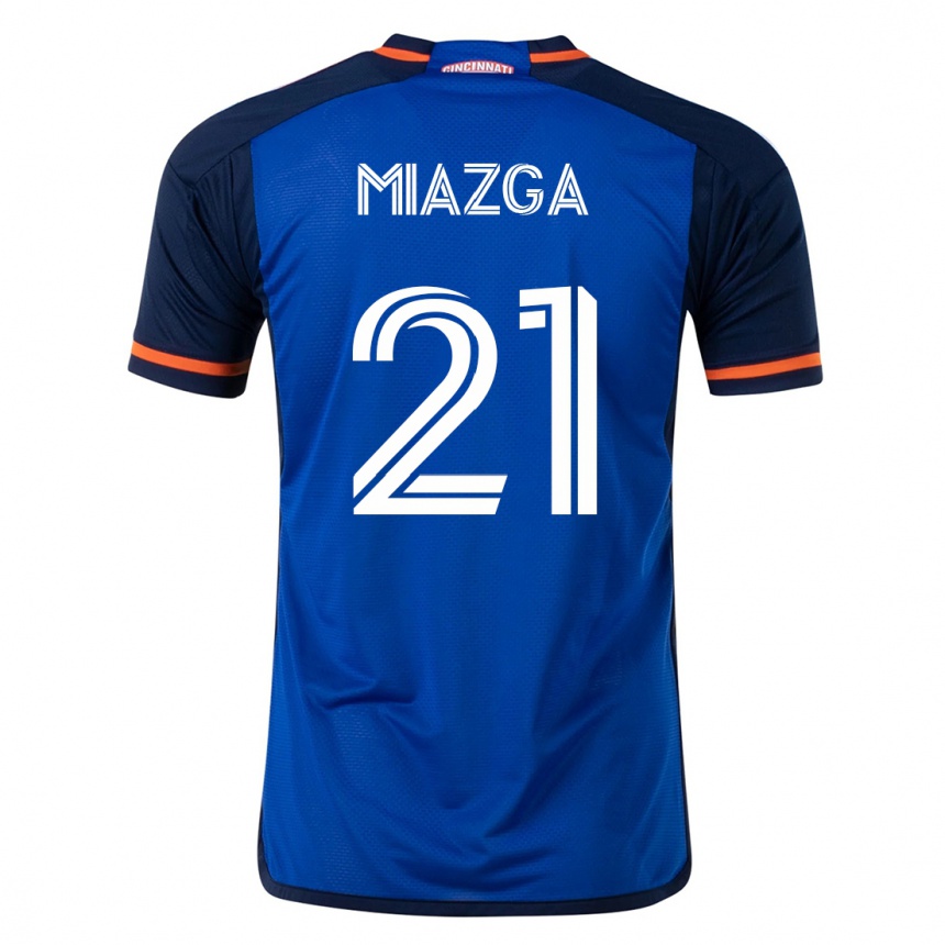 キッズフットボールマット・ミアズガ#21青ホームシャツ2023/24ジャージーユニフォーム