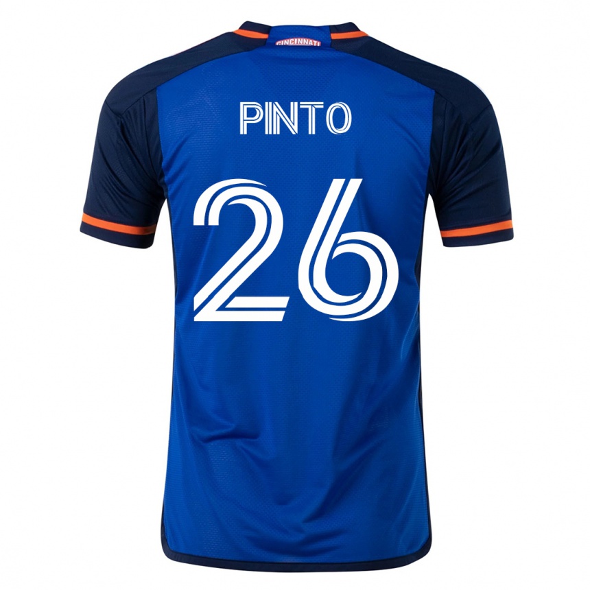 キッズフットボールマリク・ピント#26青ホームシャツ2023/24ジャージーユニフォーム