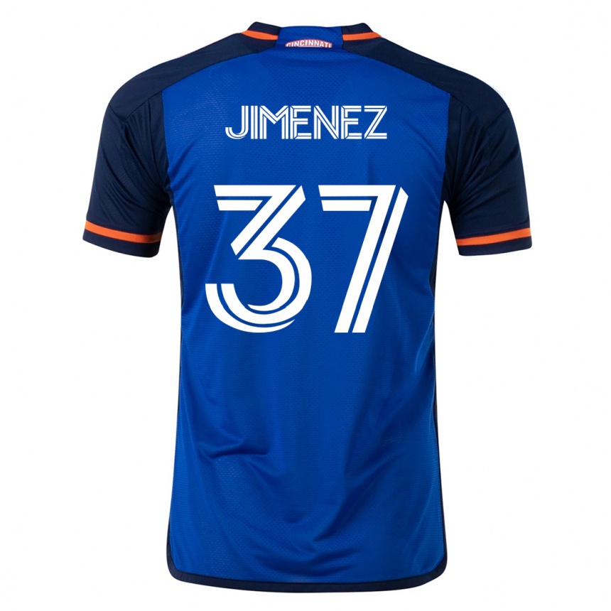 キッズフットボールスティーブン・ヒメネス#37青ホームシャツ2023/24ジャージーユニフォーム
