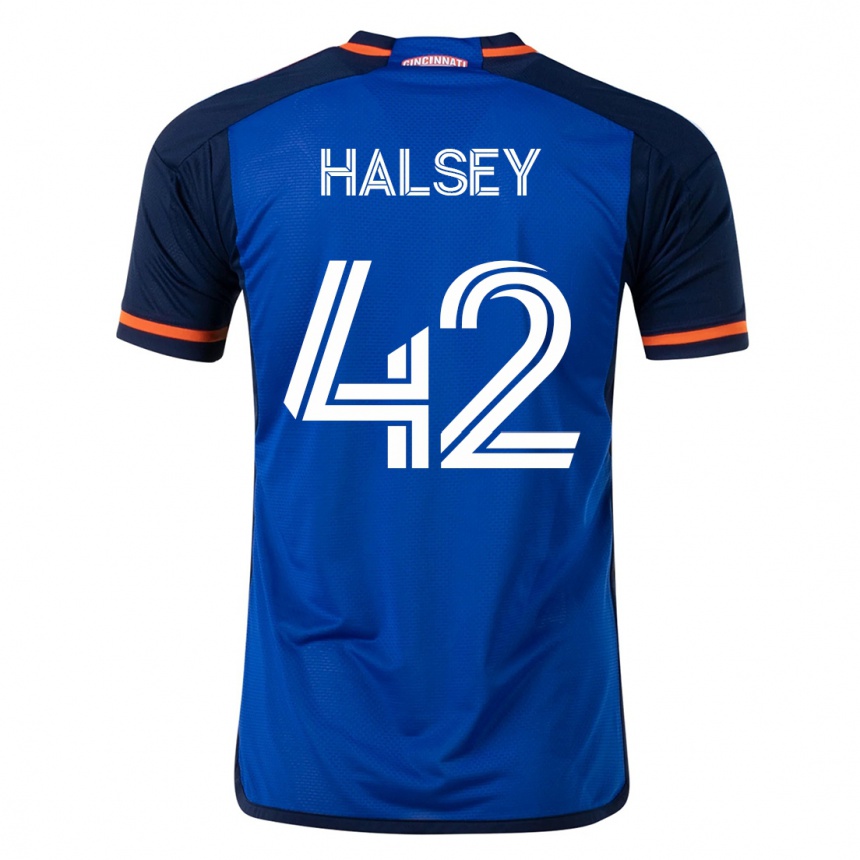 キッズフットボールブレット・ホールジー#42青ホームシャツ2023/24ジャージーユニフォーム