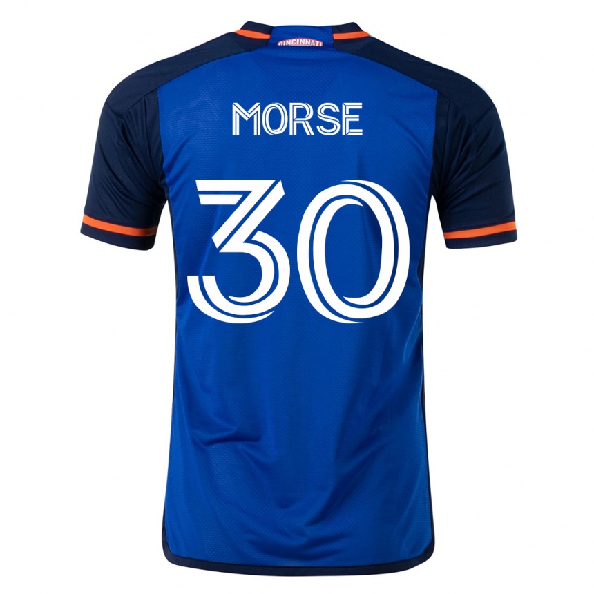 キッズフットボールハンター・モース#30青ホームシャツ2023/24ジャージーユニフォーム