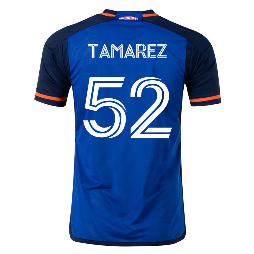 キッズフットボールルーカス・タマレス#52青ホームシャツ2023/24ジャージーユニフォーム