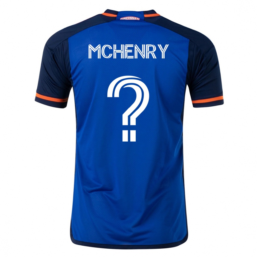 キッズフットボールニコラス・マクヘンリー#0青ホームシャツ2023/24ジャージーユニフォーム