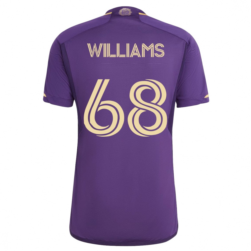 キッズフットボールトーマス・ウィリアムズ#68バイオレットホームシャツ2023/24ジャージーユニフォーム