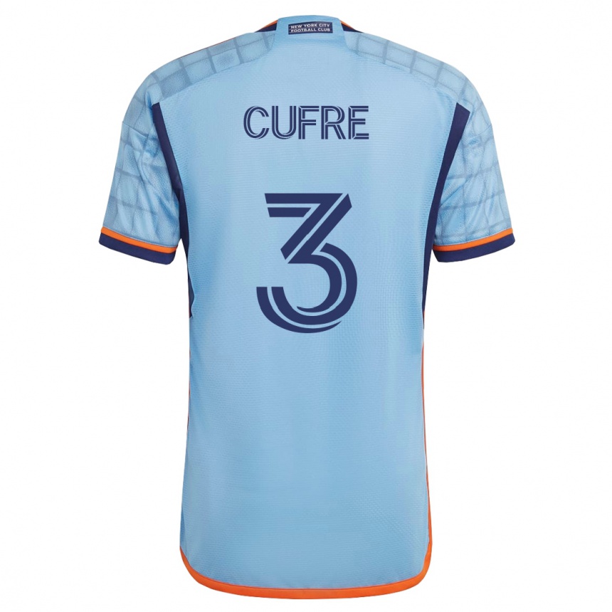 キッズフットボールブライアン・クフレ#3青ホームシャツ2023/24ジャージーユニフォーム