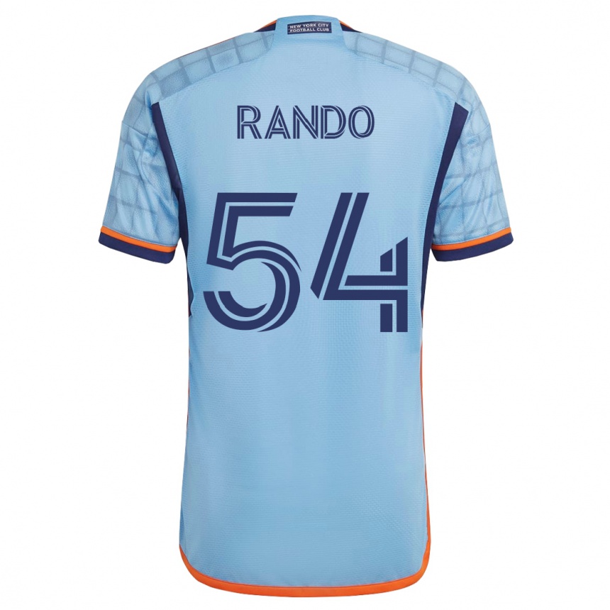 キッズフットボールアレックス・ランド#54青ホームシャツ2023/24ジャージーユニフォーム