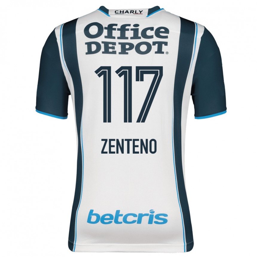 キッズフットボールグスタボ・ゼンテノ#117ネイビーホームシャツ2023/24ジャージーユニフォーム