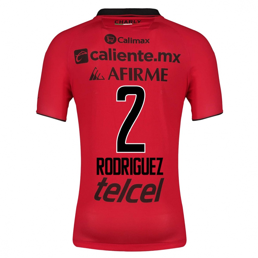 キッズフットボールホセ・アントニオ・ロドリゲス#2赤ホームシャツ2023/24ジャージーユニフォーム