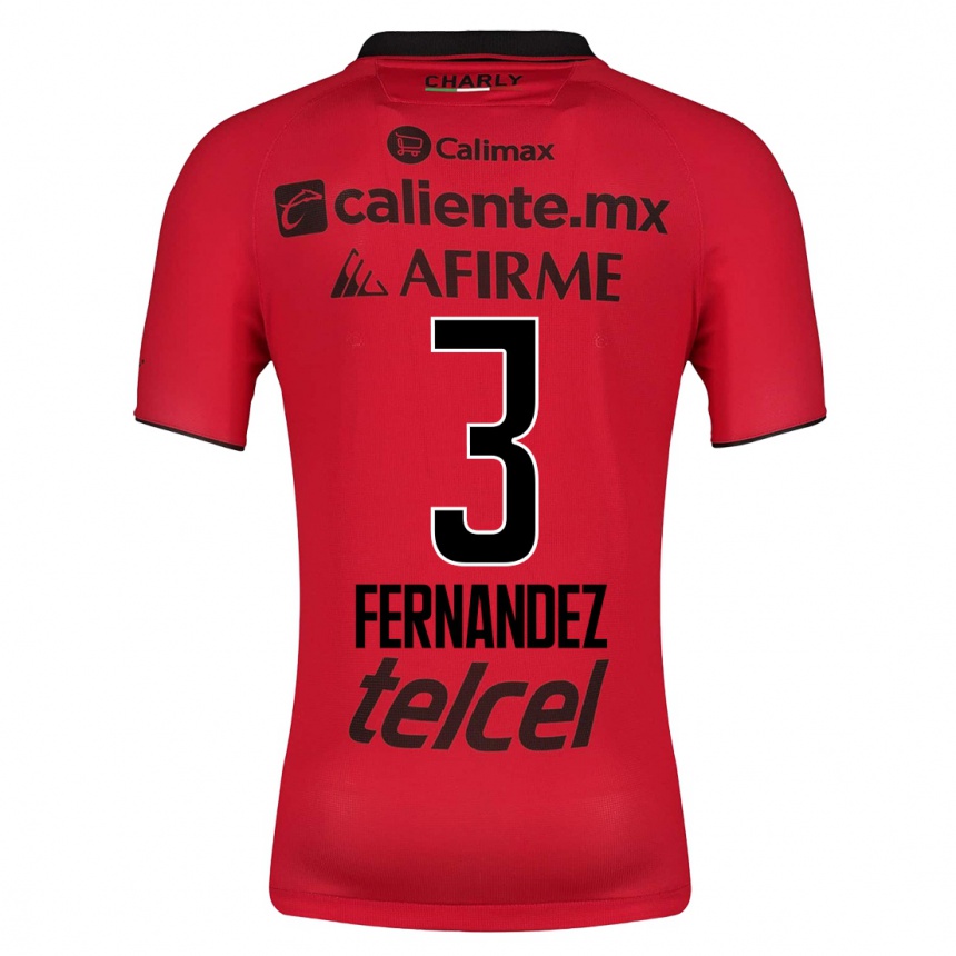 キッズフットボールラファエル・フェルナンデス#3赤ホームシャツ2023/24ジャージーユニフォーム