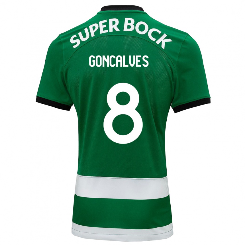 キッズフットボールペドロ・ゴンサウヴェス#8緑ホームシャツ2023/24ジャージーユニフォーム