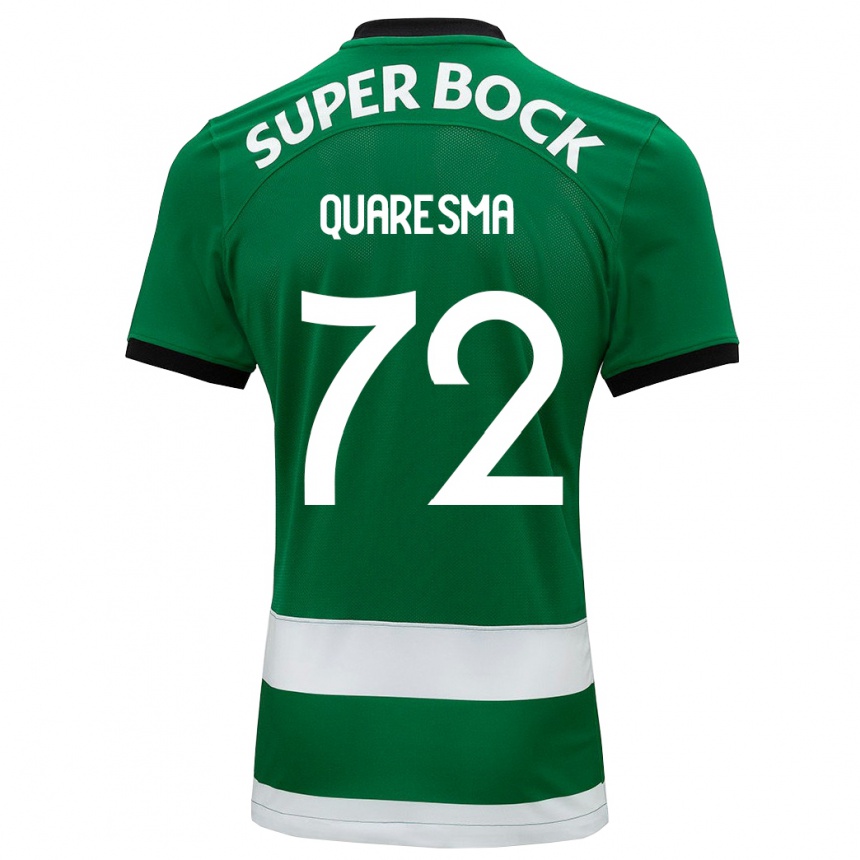 キッズフットボールエドゥアルド・クアレスマ#72緑ホームシャツ2023/24ジャージーユニフォーム