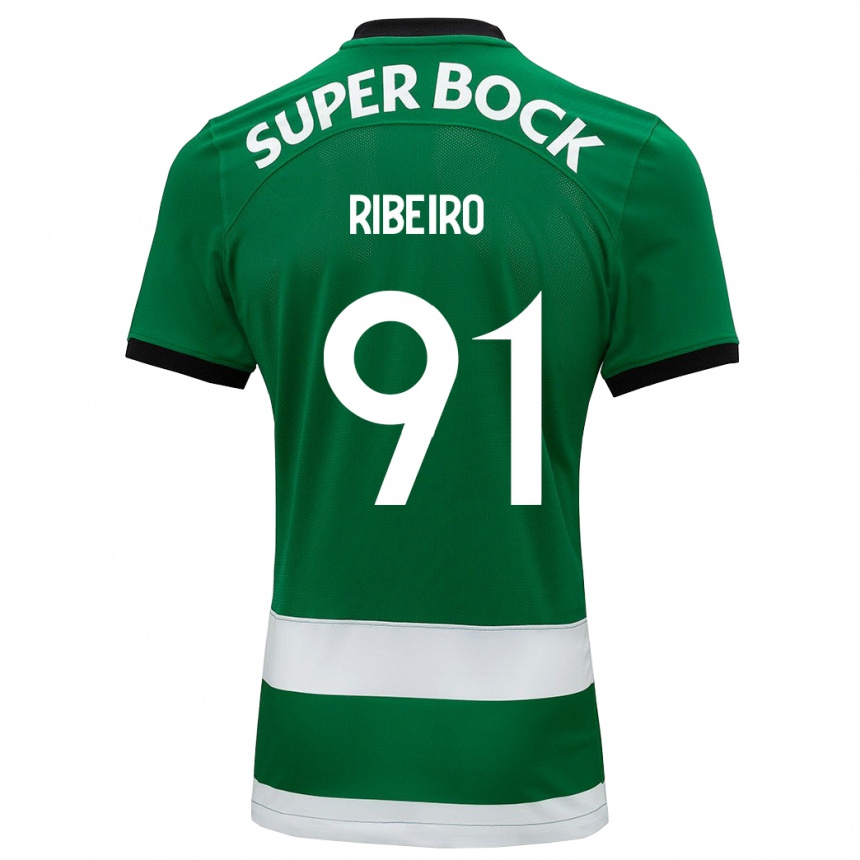 キッズフットボールロドリゴ・ドゥアルテ・リベイロ#91緑ホームシャツ2023/24ジャージーユニフォーム